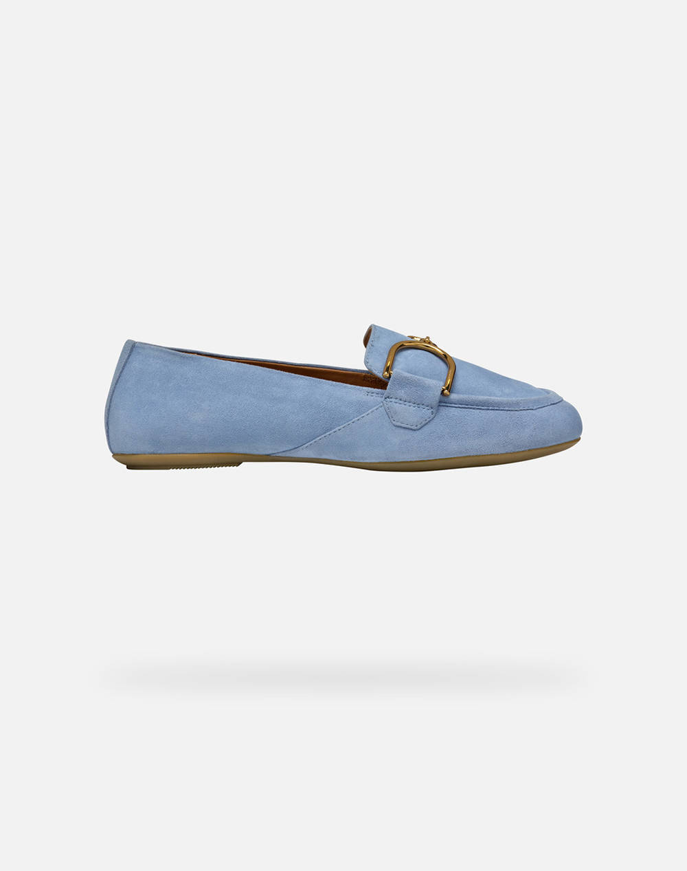 Geox D Palmaria J Goat Suede Women Footwear Moccasins/Ballerinas Lightblue Leather D45Muj00021C4003 C4003 Female Moccasins/Ballerinas Blue