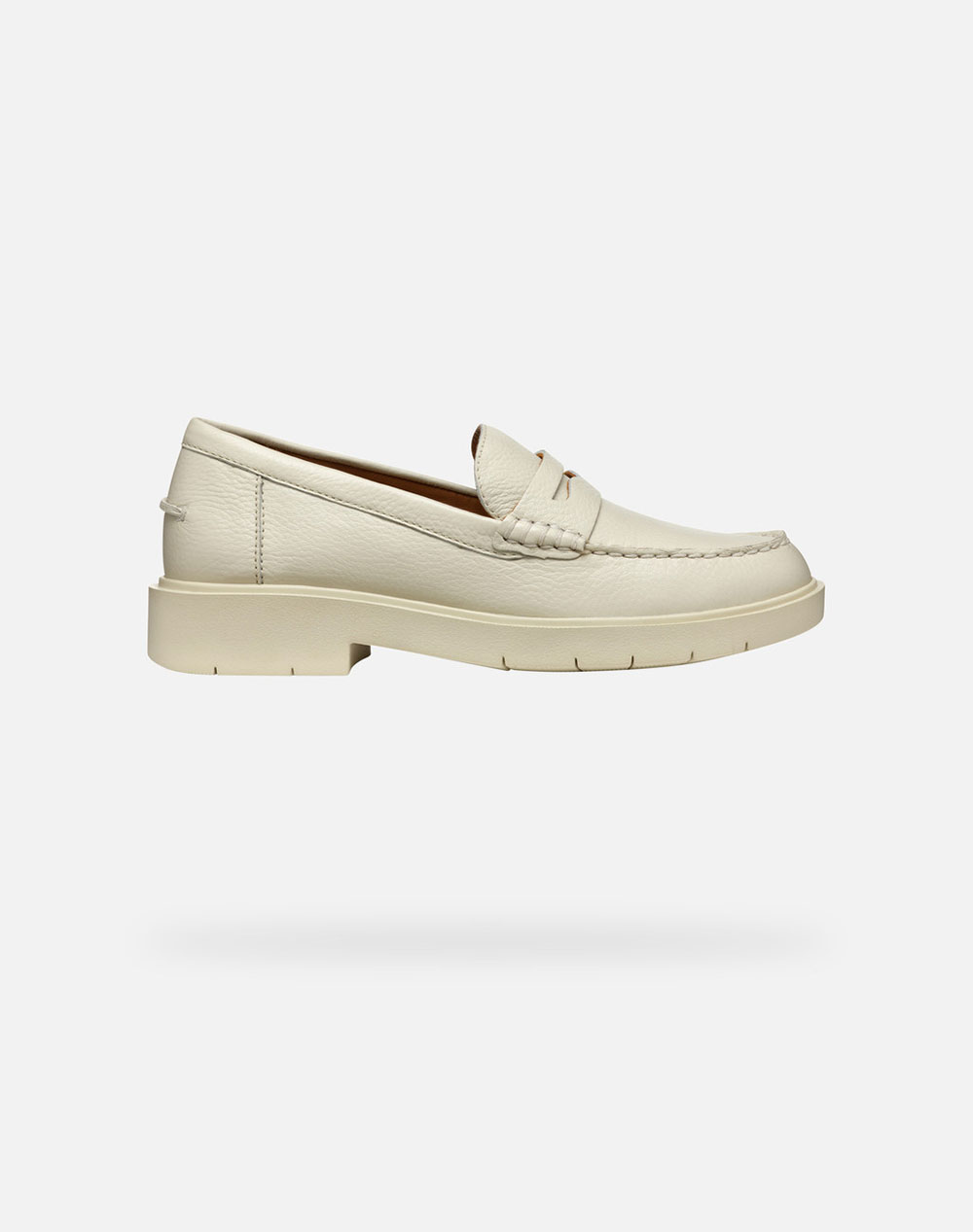 Geox D Spherica Ec1 A Tumb.Lea Women Footwear Moccasins/Ballerinas Offwhite Leather D25Qra00046C1122 C1122 Female Moccasins/Ballerinas