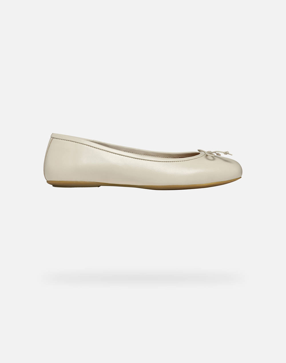 Geox D Palmaria B Nappa Sheep Lea Women Footwear Moccasins/Ballerinas Ecru Leather D25Mub000Tuc1122 C1122 Female Moccasins/Ballerinas