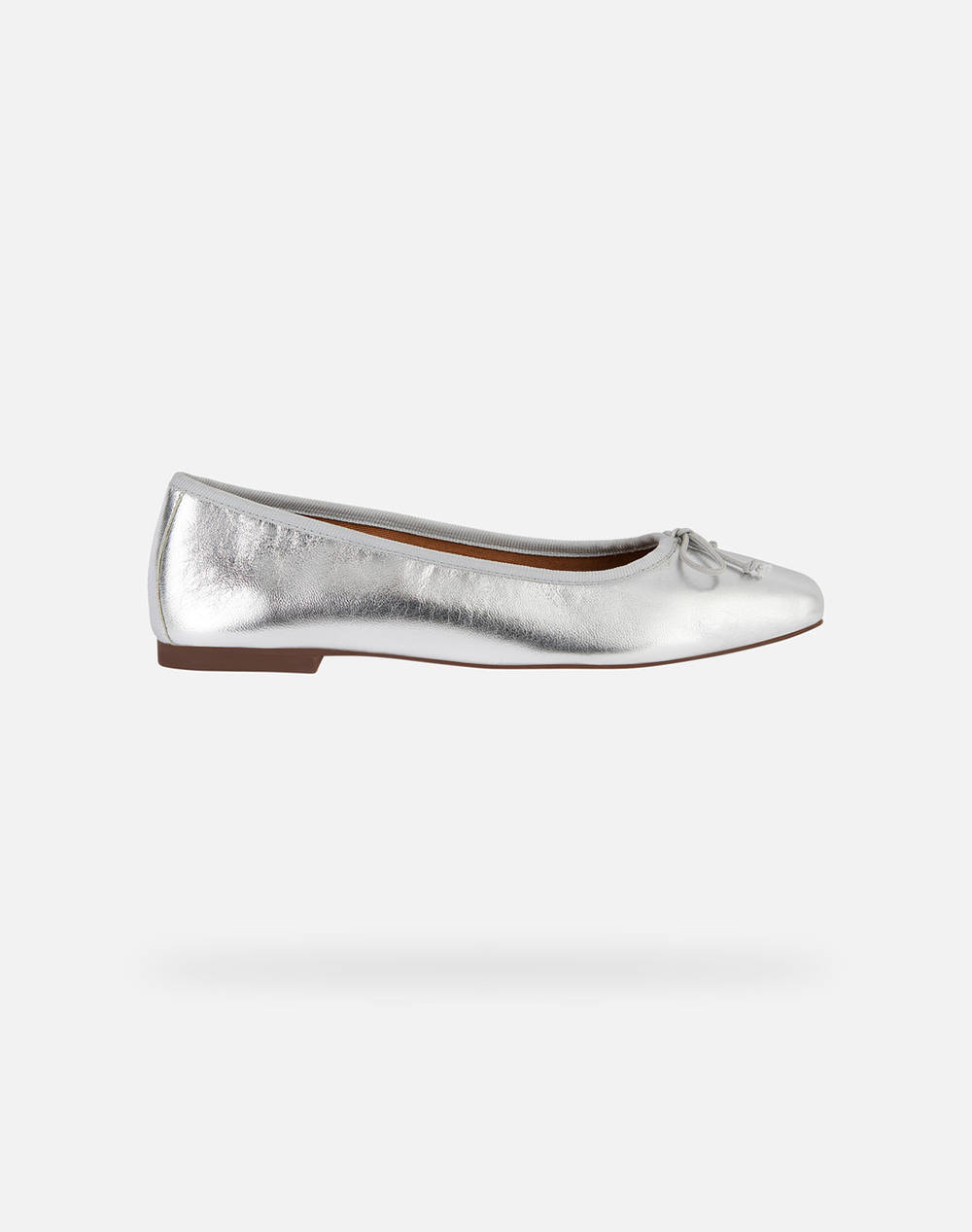 Geox D Marseille A Met.She.Le+Text Women Footwear Moccasins/Ballerinas Metallicsilver Leather D45W6A0Y211C1007 C1007 Female Moccasins/Ballerinas