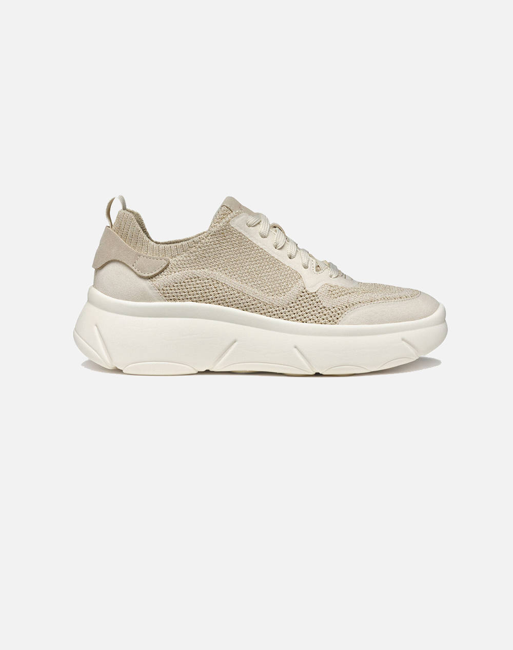 Geox D Nebula 2.0 X A Knit.Tex+Su Women Footwear Sneakers Ecru Suede,Synthetic,Fabric D55Nha09T22C6738 C6738 Female Sneakers