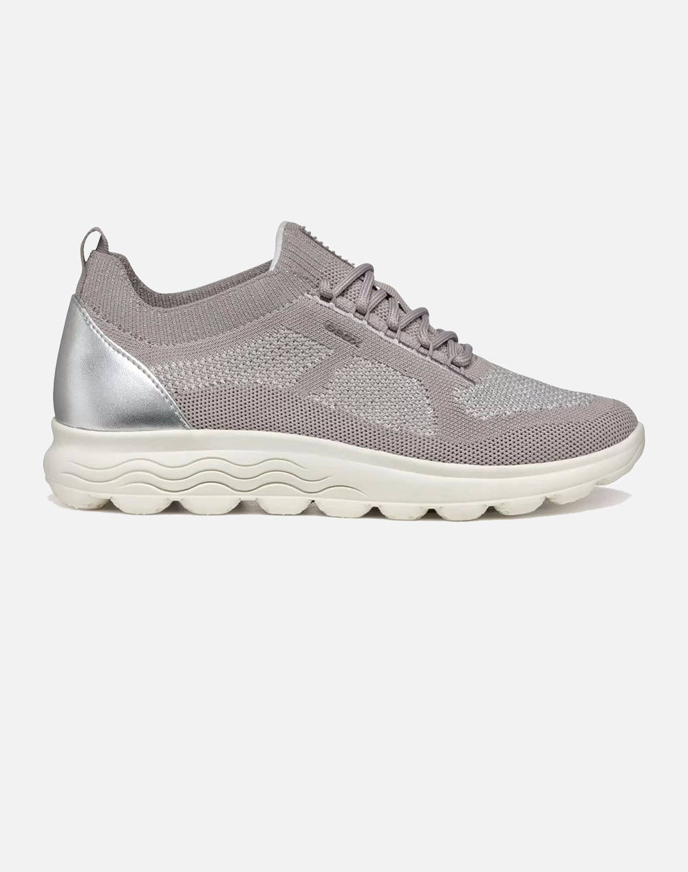 Geox D Spherica E Knitted Text.Re Women Footwear Sneakers Gray Synthetic,Fabric D55Nue09Tbnc5Y1W C5Y1W Female Sneakers