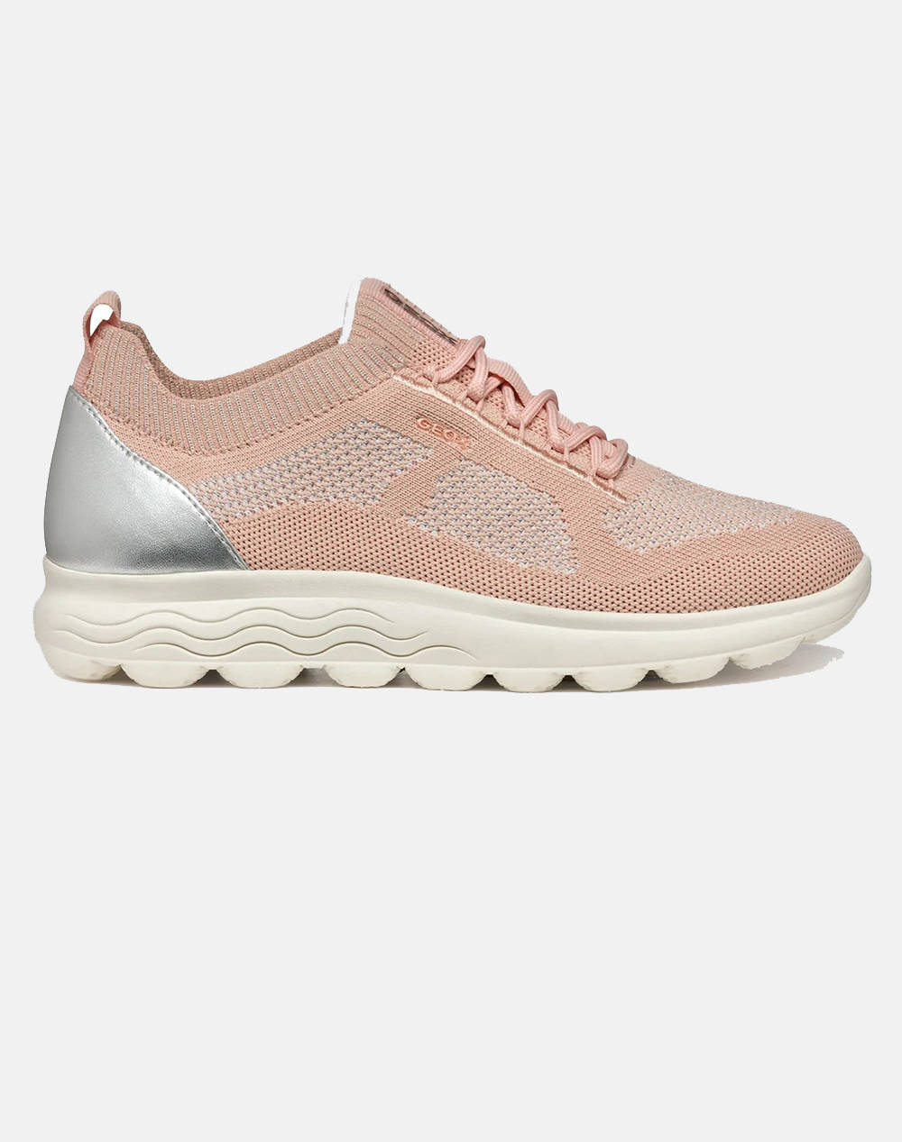 Geox D Spherica E Knitted Text.Re Women Footwear Sneakers Pink Imitation Leather,Fabric D55Nue09Tbnc8Z1W C8Z1W Female Sneakers