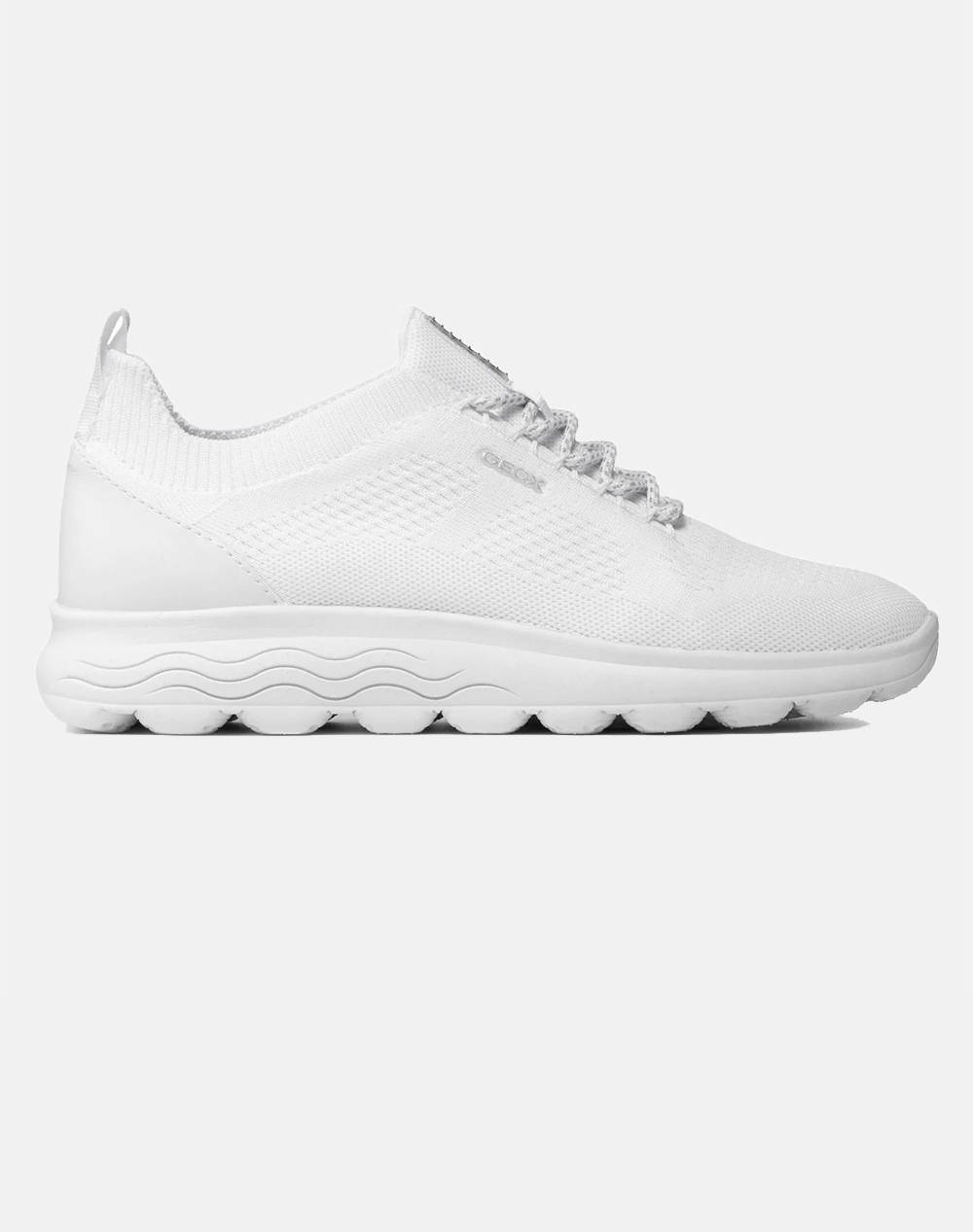 Geox D Spherica A Knitted Text. Women Footwear Sneakers White Synthetic,Fabric D15Nua0006Kc1000 C1000 Female Sneakers