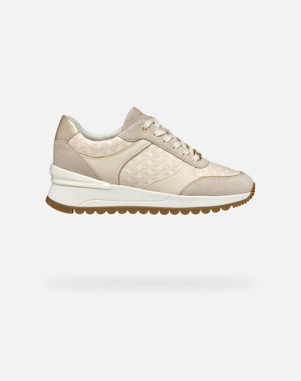 Geox D Desya A Print.Gbk+Suede Women Footwear Sneakers Biege Leather,Synthetic D5500A00422C1Sh6 C1Sh6 Female Sneakers Biege