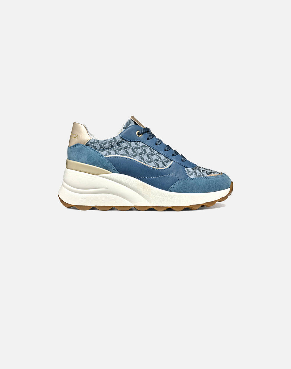 Geox D Spherica Ec13 A Nap+Emb.Te Women Footwear Sneakers Lightblue Leather,Suede,Synthetic D45Waa085Dsc4005 C4005 Female Sneakers Blue