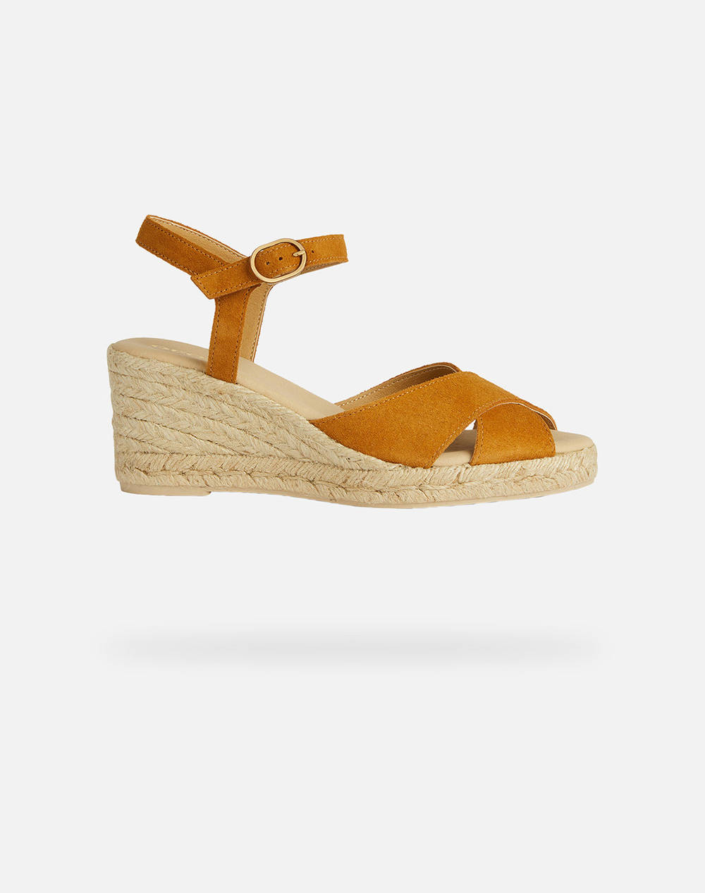 Geox D Gelsa Low C Suede Women Footwear Sandals Tan Leather D45Ngc00022C2006 C2006 Female Sandals