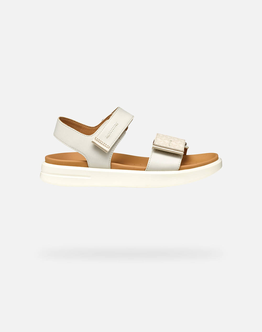 Geox D Xand 2S E Smo.Lea+Prn.Gbk Women Footwear Sandals Ecru Leather D45Pae04304C5322 C5322 Female Sandals