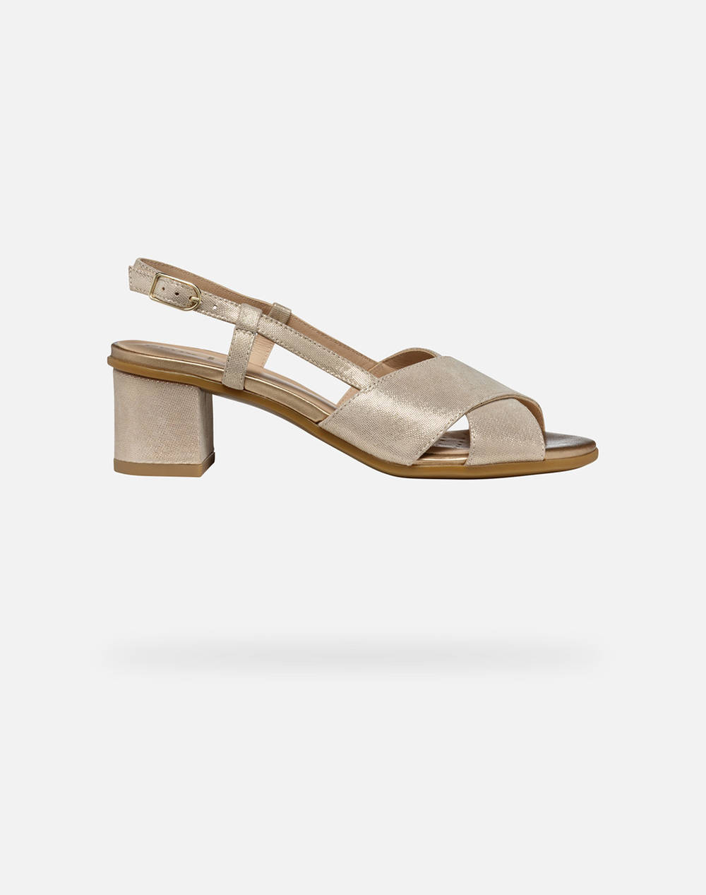Geox D Aurely 50 A Shi.Goat Suede Women Footwear Sandals Gold Leather D55Rxa000Mac2012 C2012 Female Sandals Gold