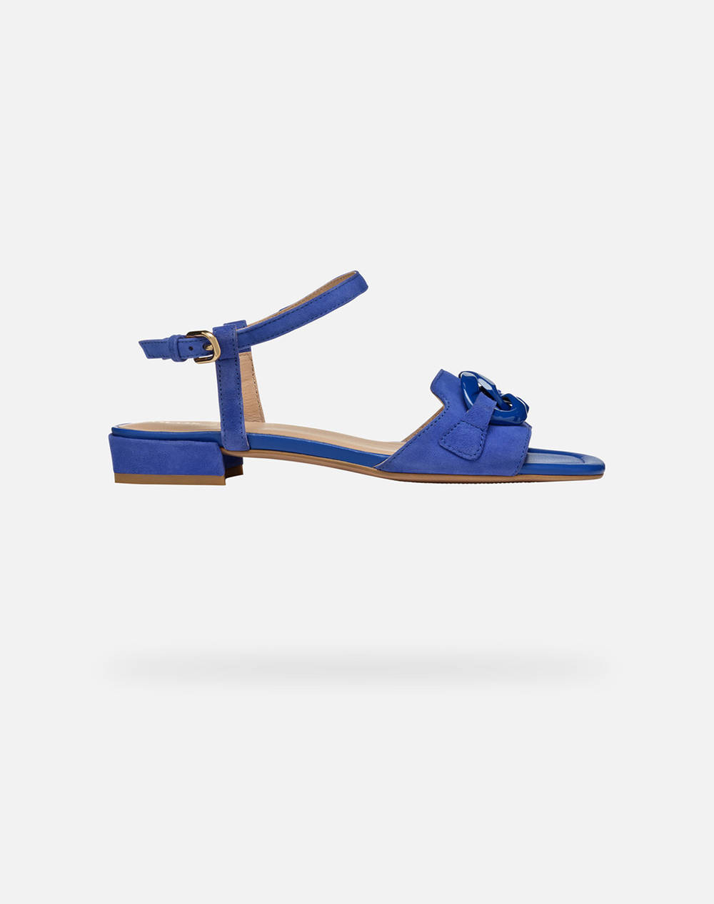 Geox D New Eraklia 15 D Goat Sued Women Footwear Sandals Blue Leather D5580D00021C4000 C4000 Female Sandals Blue
