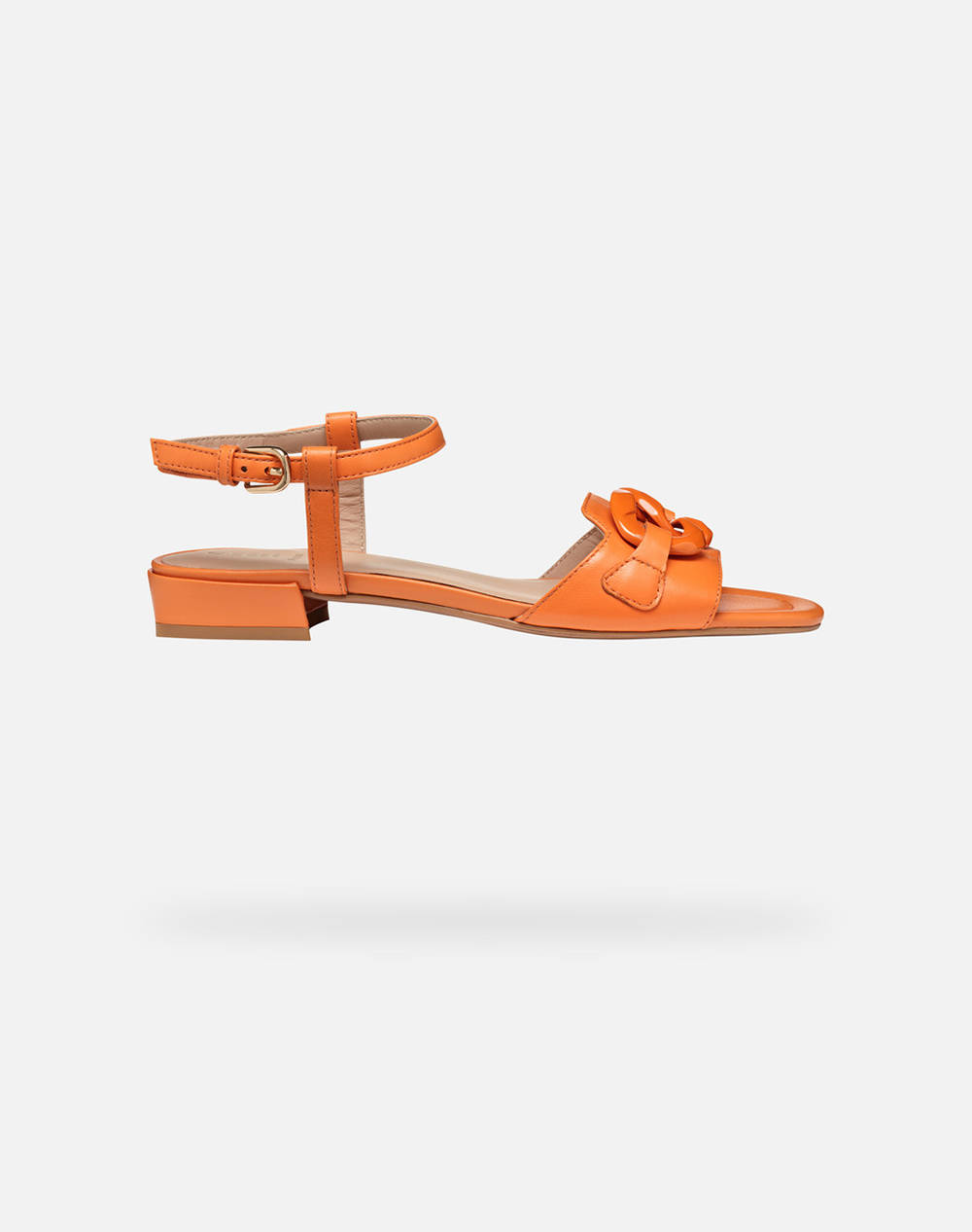 Geox D New Eraklia 15 D Nap.Sheep Women Footwear Sandals Orange Leather D5580D000Tuc2008 C2008 Female Sandals
