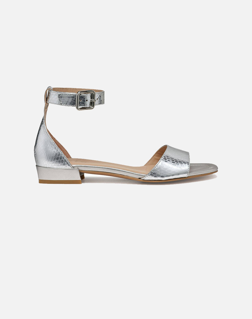 Geox D New Eraklia 15 B Met.Goat Women Footwear Sandals Metallicsilver Leather D5580B000Kyc1007 C1007 Female Sandals