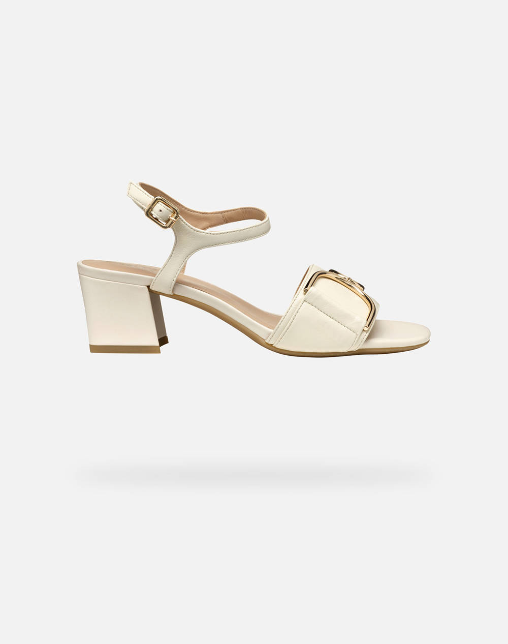 Geox D New Eraklia 50 B Nap.Sheep Women Footwear Sandals Ecru Leather D35Rnb000Tuc1122 C1122 Female Sandals