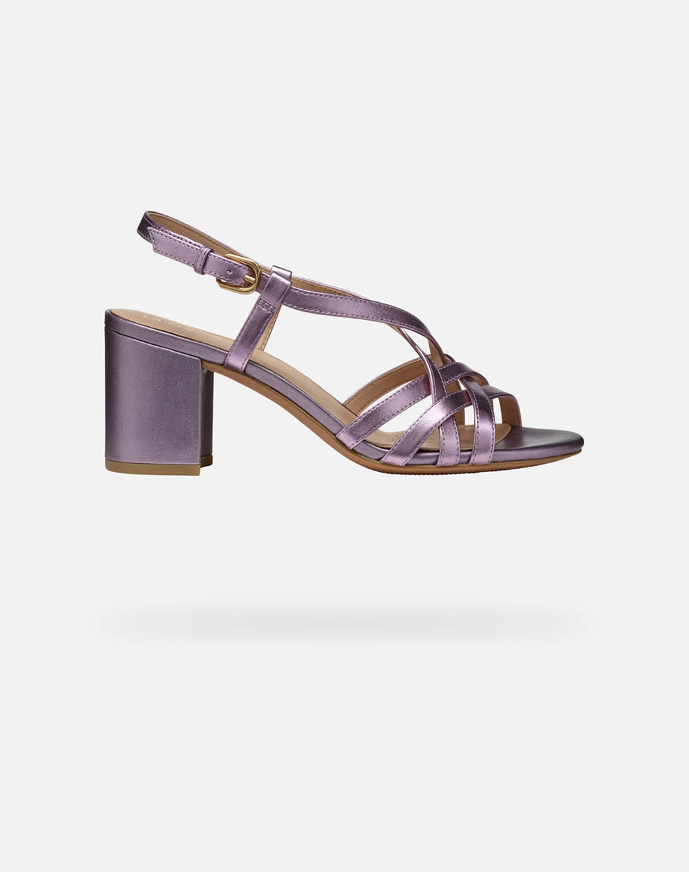 Geox D Virnilisa 65 S B Met.Sheep Women Footwear Sandals Lilac Leather D55Yzb000Y2C8020 C8020 Female Sandals