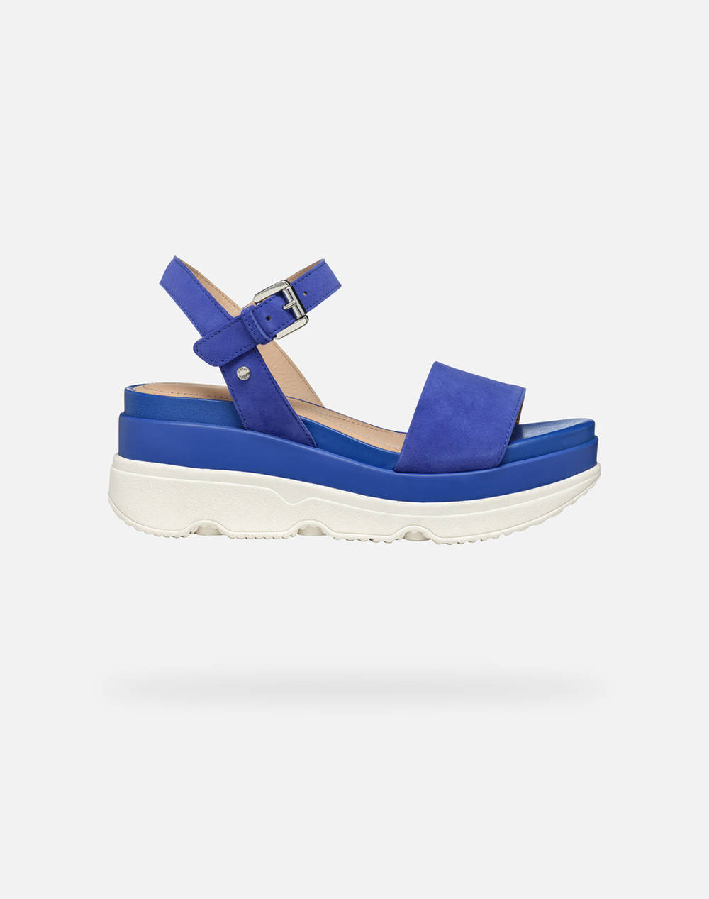 Geox D Gardenia C Goat Suede Women Footwear Sandals Blue Leather D02Hbc00021C4000 C4000 Female Sandals Blue