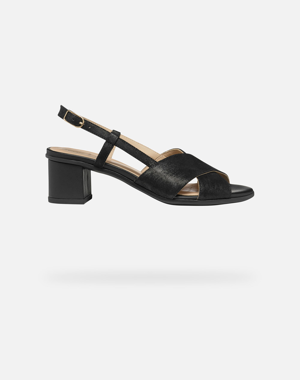 Geox D Aurely 50 A Shi.Goat Suede Women Footwear Sandals Black Leather D55Rxa000Mac9999 C9999 Female Sandals Black