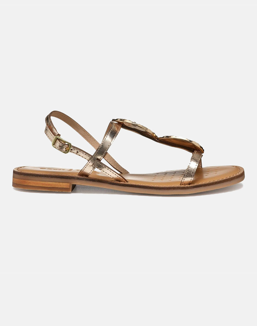 Geox D Maddalusiac F Coat.Buf.Lea Women Footwear Sandals Gold Leather D55Ymf000N0C2012 C2012 Female Sandals Gold