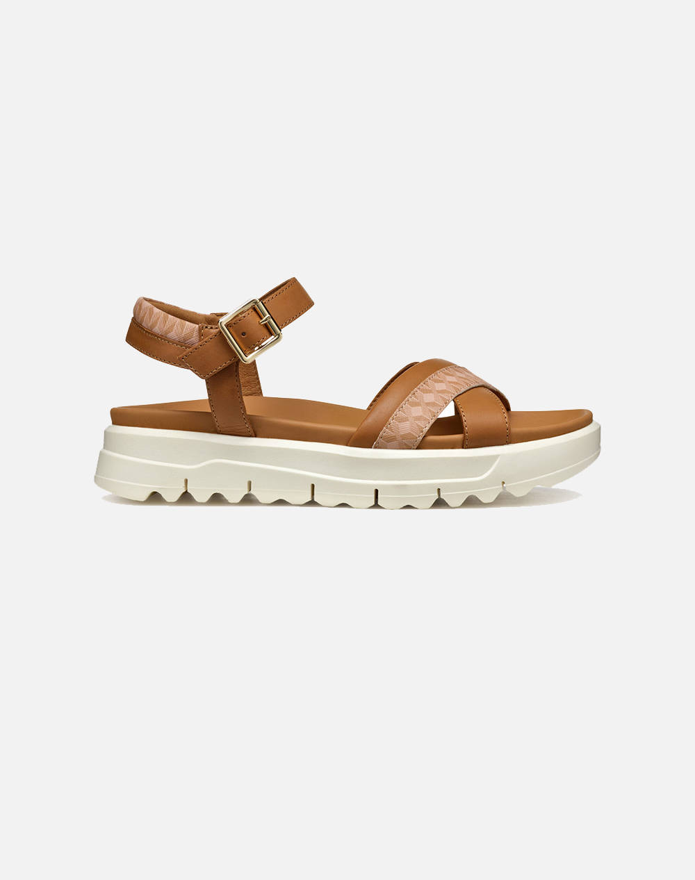 Geox D Xand 2.1Sb Smo.Lea+Pr.Gbk Women Footwear Sandals Tan Imitation Leather,Leather,Synthetic D55Szb04304C5F8Z C5F8Z Female Sandals
