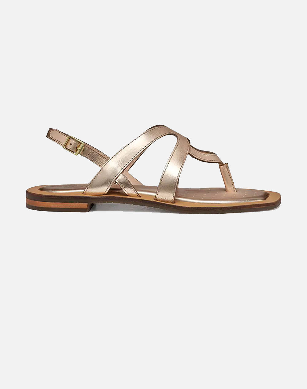 Geox D Sozy Qc C Metal.Buffalo Women Footwear Sandals Gold Leather D55Yfc000N6C2012 C2012 Female Sandals Gold