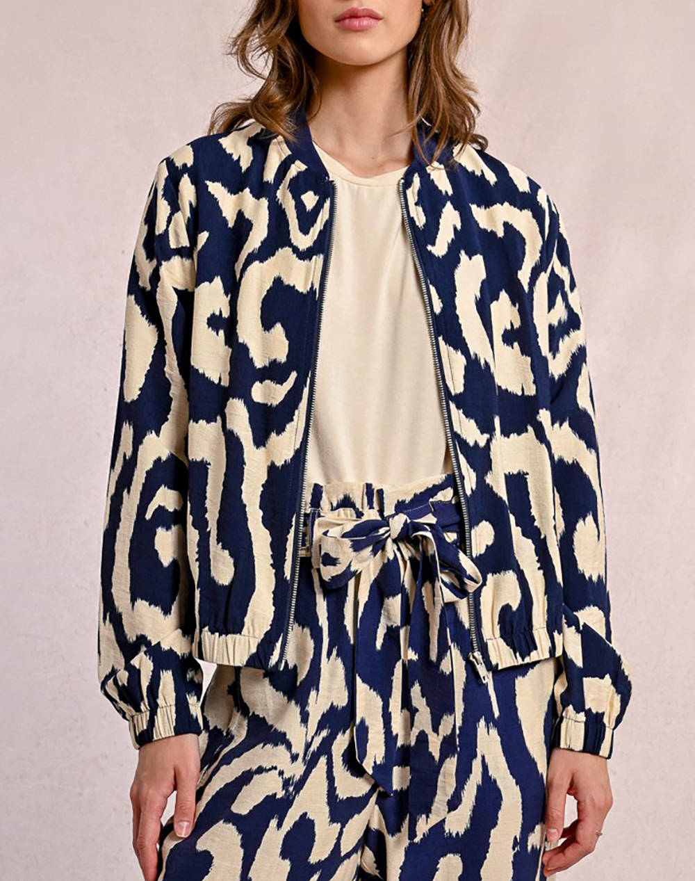 Molly Bracken Ladies Woven Jacket Women Clothes Outerwear Outerwear Jackets Navyblue Viscose,Synthetic G419Dp Navy Thais Female Jackets Blue