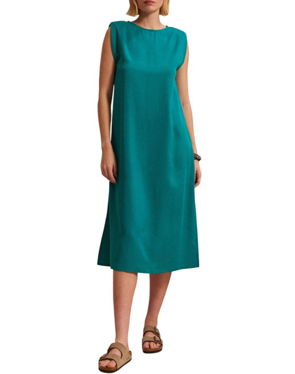 Namaste Dress Women Clothes Dresses Green Synthetic Ss0825042 Pool Green Female Dresses Green