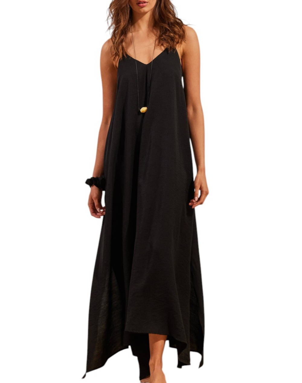 Namaste Dress Women Clothes Dresses Black Synthetic Ss0825041 Black Female Dresses Black