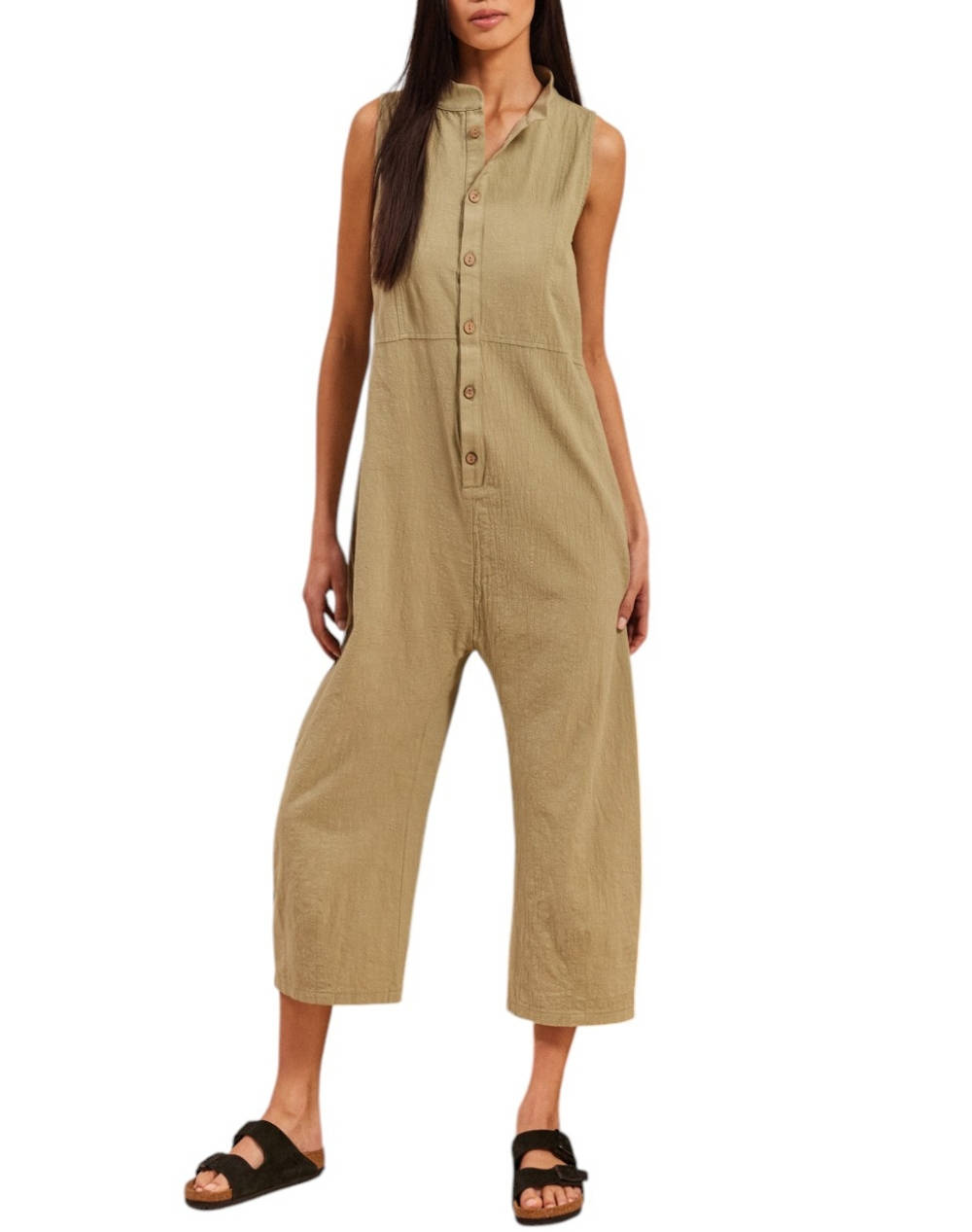 Namaste Jumpsuit Women Clothes Bodysuits Lightgreen Cotton Ss0625001 Pistachio Female Bodysuits Green