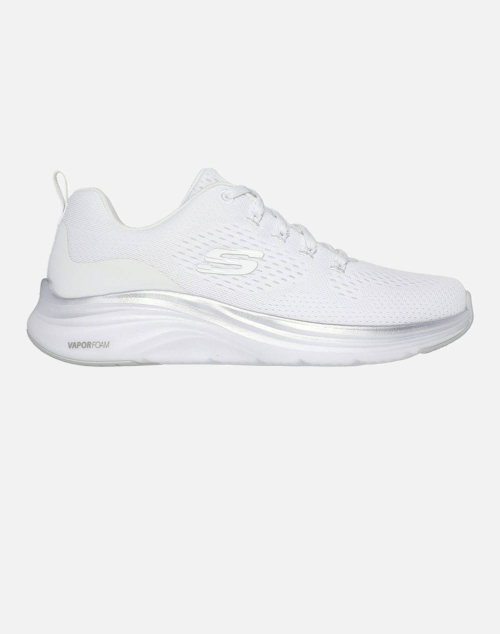 Skechers Engineered Mesh W/ Metallic Trim Lace Up W/ Air Cooled Mf Women Footwear Sneakers White Fabric 150025_Wsl Wsl Female Sneakers