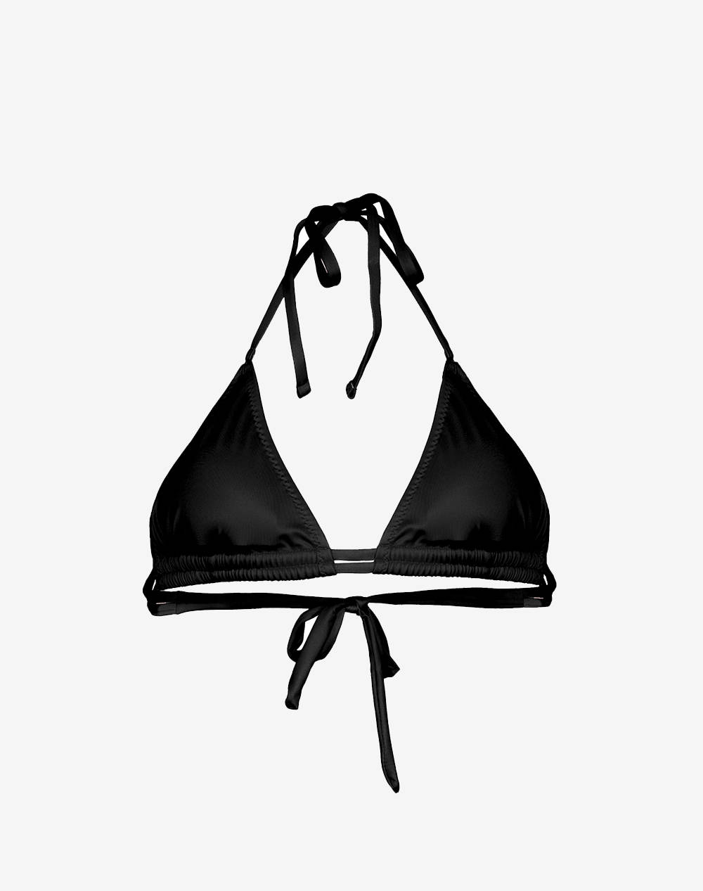 Solano 00 0/Swim Top Monochrome Women Clothes Swimwear Bikini Top Black Elastic,Synthetic 40 1009 101 Female Bikini Top Black