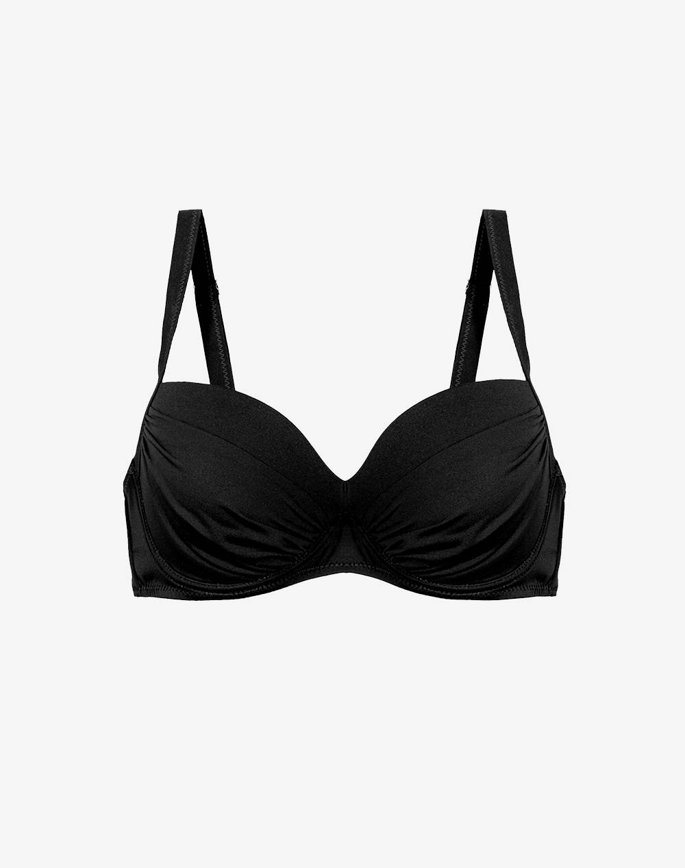 Solano 00 10/Swim Top Monochrome Women Clothes Swimwear Bikini Top Black Elastic,Synthetic 40 1041D 101 Female Bikini Top Black