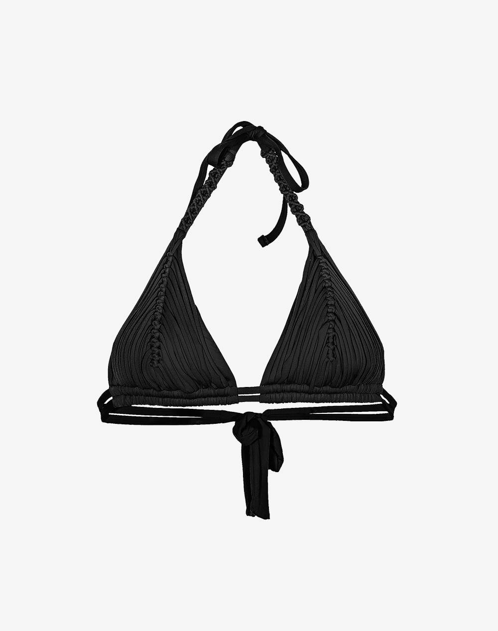Solano 11 1/Swim Top Monochrome Women Clothes Swimwear Bikini Top Black Elastic,Synthetic 40 1112 101 Female Bikini Top Black