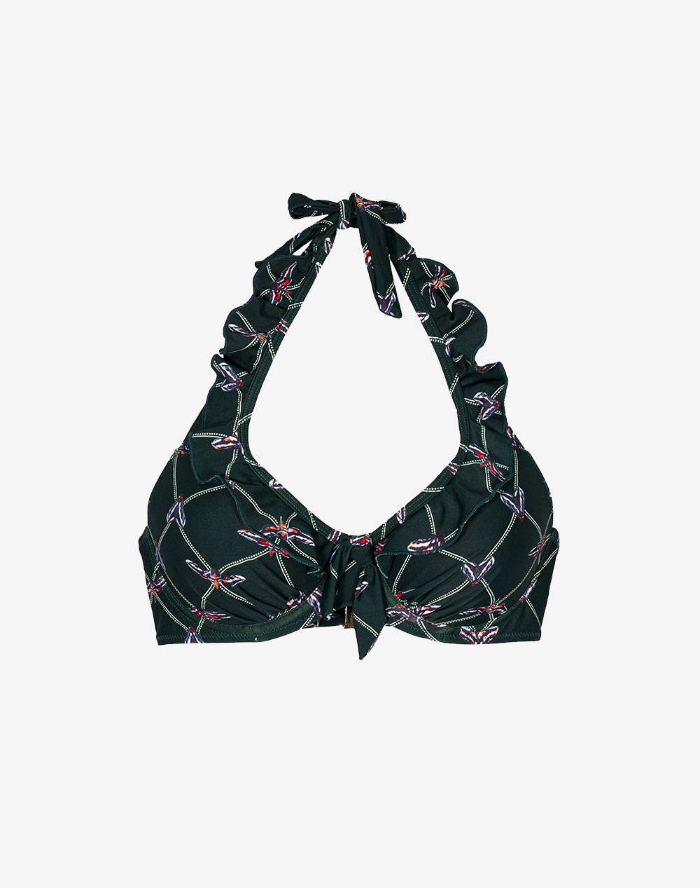 Solano 44 1/Swim Top Women Clothes Swimwear Bikini Top Multi Elastic,Synthetic 40 1440D Print Female Bikini Top