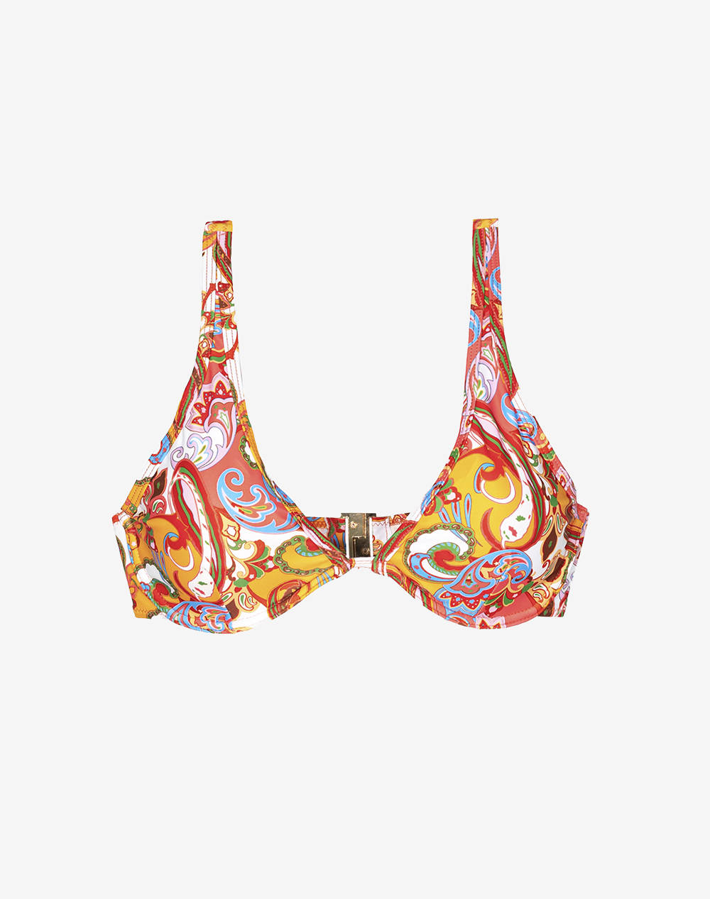 Solano 45 1/Swim Top Women Clothes Swimwear Bikini Top Multi Elastic,Synthetic 40 1453C Print Female Bikini Top