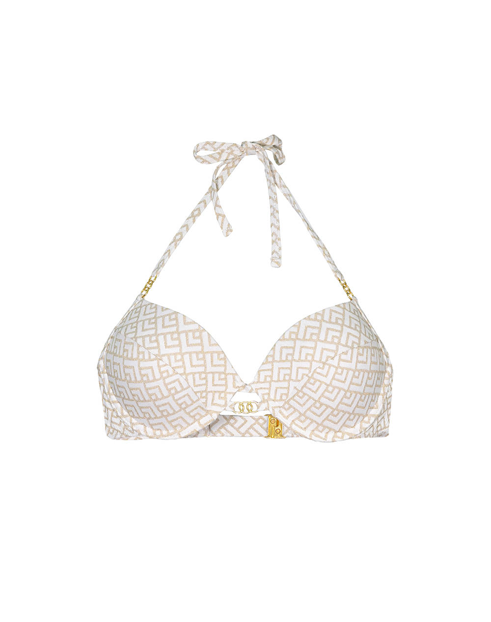 Solano 46 1/Swim Top Women Clothes Swimwear Bikini Top Offwhite Elastic,Synthetic 40 1460 White Female Bikini Top