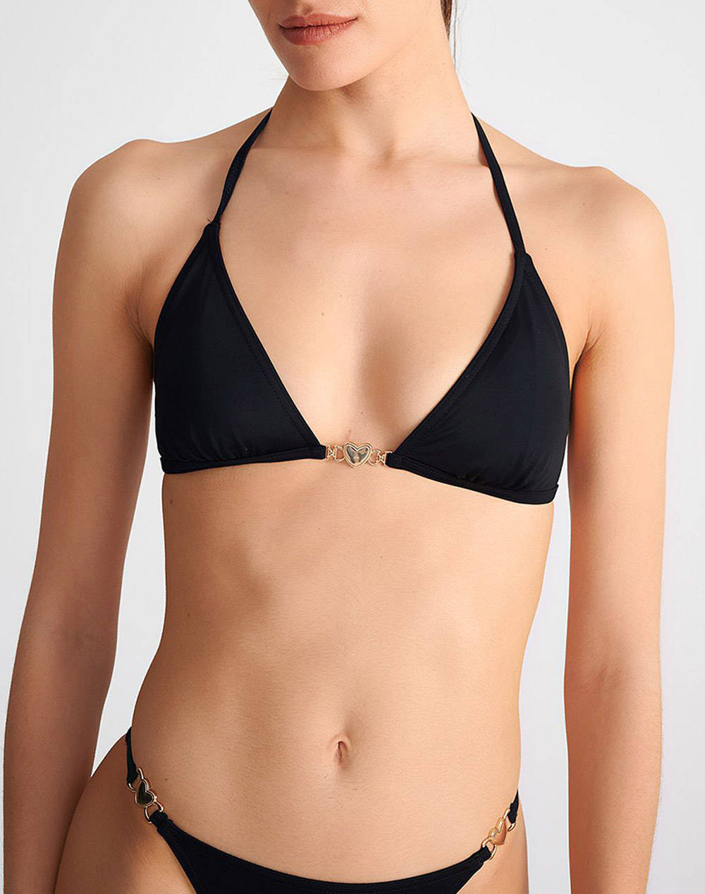 Sugarfree Bra Women Clothes Swimwear Bikini Top Black Patent Leather,Elastic,Synthetic 25801105 110 Female Bikini Top Black