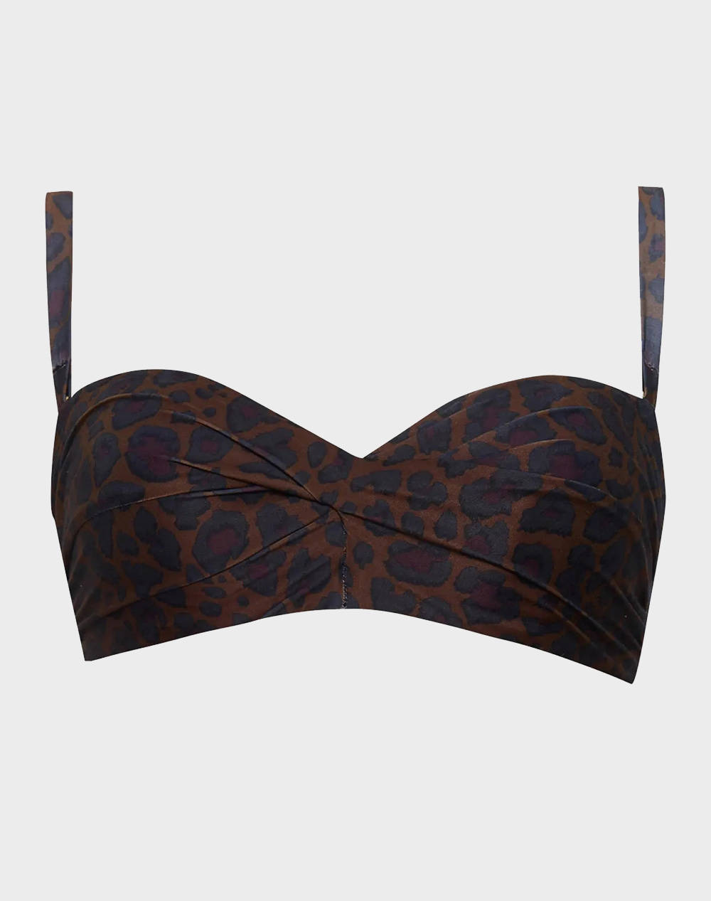 Sugarfree Bra Women Clothes Swimwear Bikini Top Darkbrown Elastic,Synthetic 25801146D 332 Female Bikini Top Brown