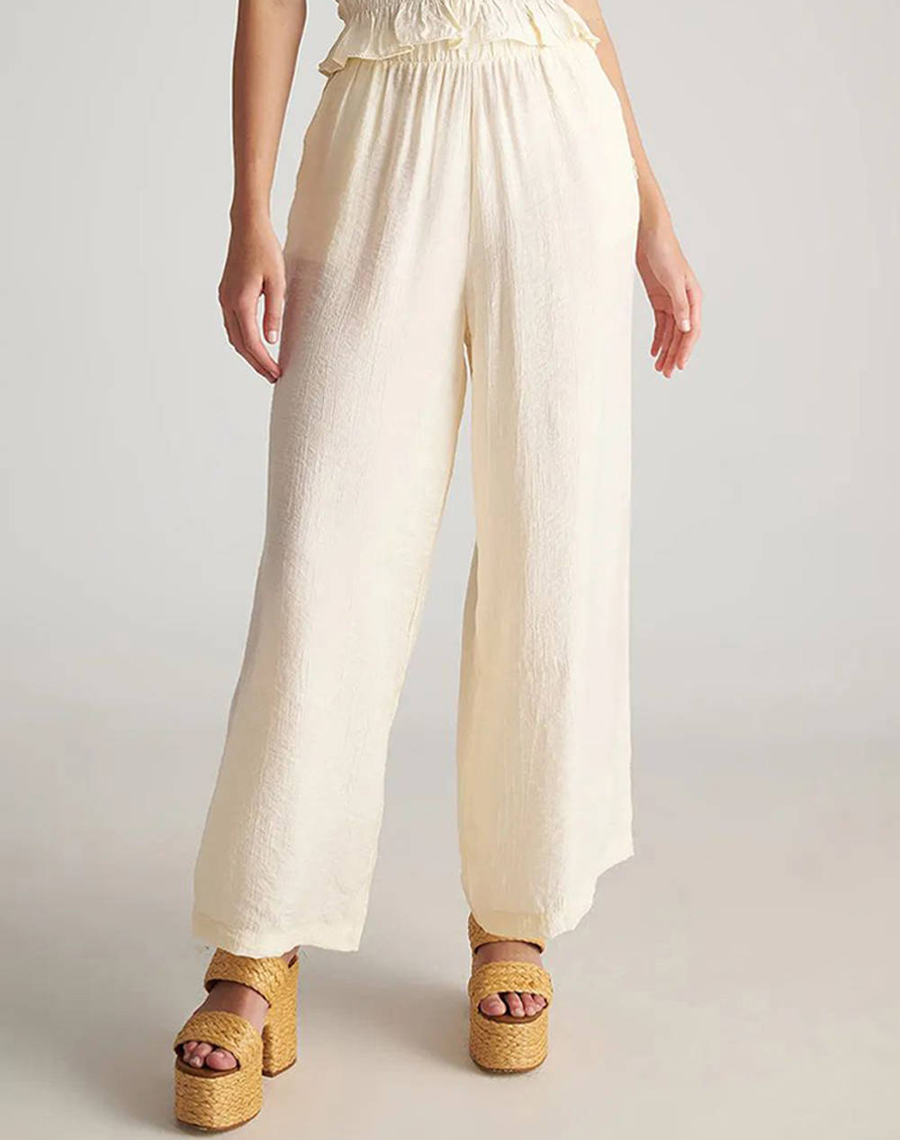 Sugarfree Pants Women Clothes Trousers Fabric Trousers Cream Synthetic 25811170 103 Female Fabric Trousers