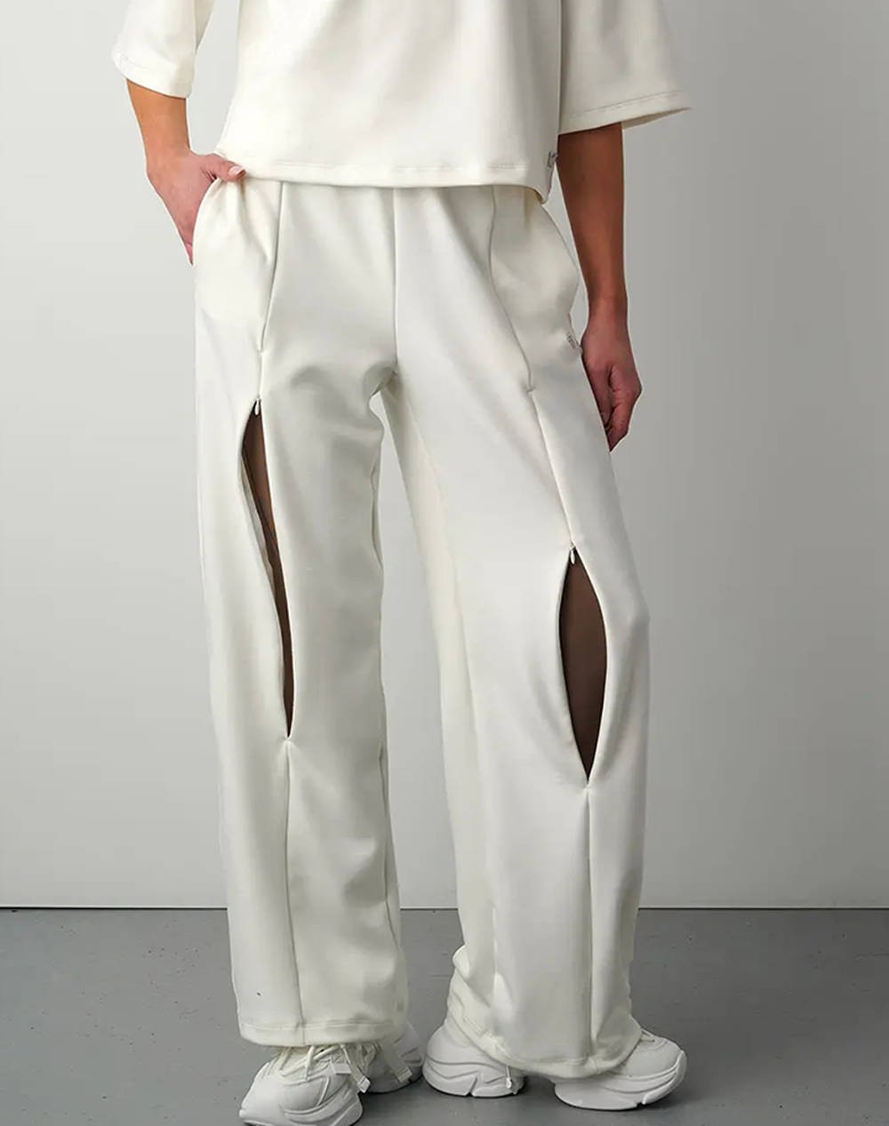Sugarfree Pants Women Clothes Trousers Sweat Pants Offwhite Elastic,Synthetic 25811075 102 Female Sweat Pants