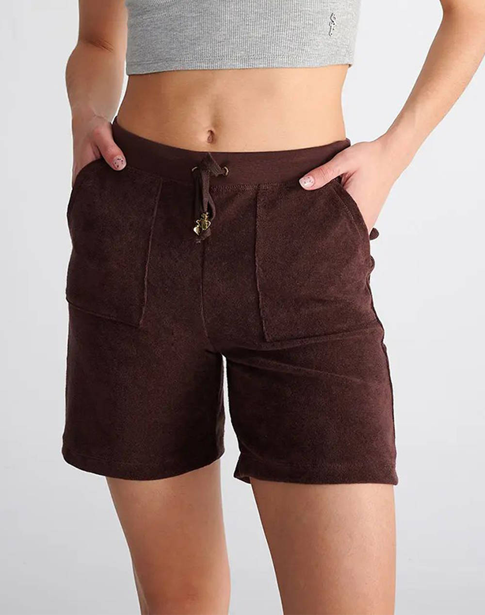 Sugarfree Bermuda Women Sportswear Bottom Clothing Shorts/Bermuda Darkbrown Cotton,Cashmere,Synthetic 25810003 332 Female Shorts/Bermuda Brown