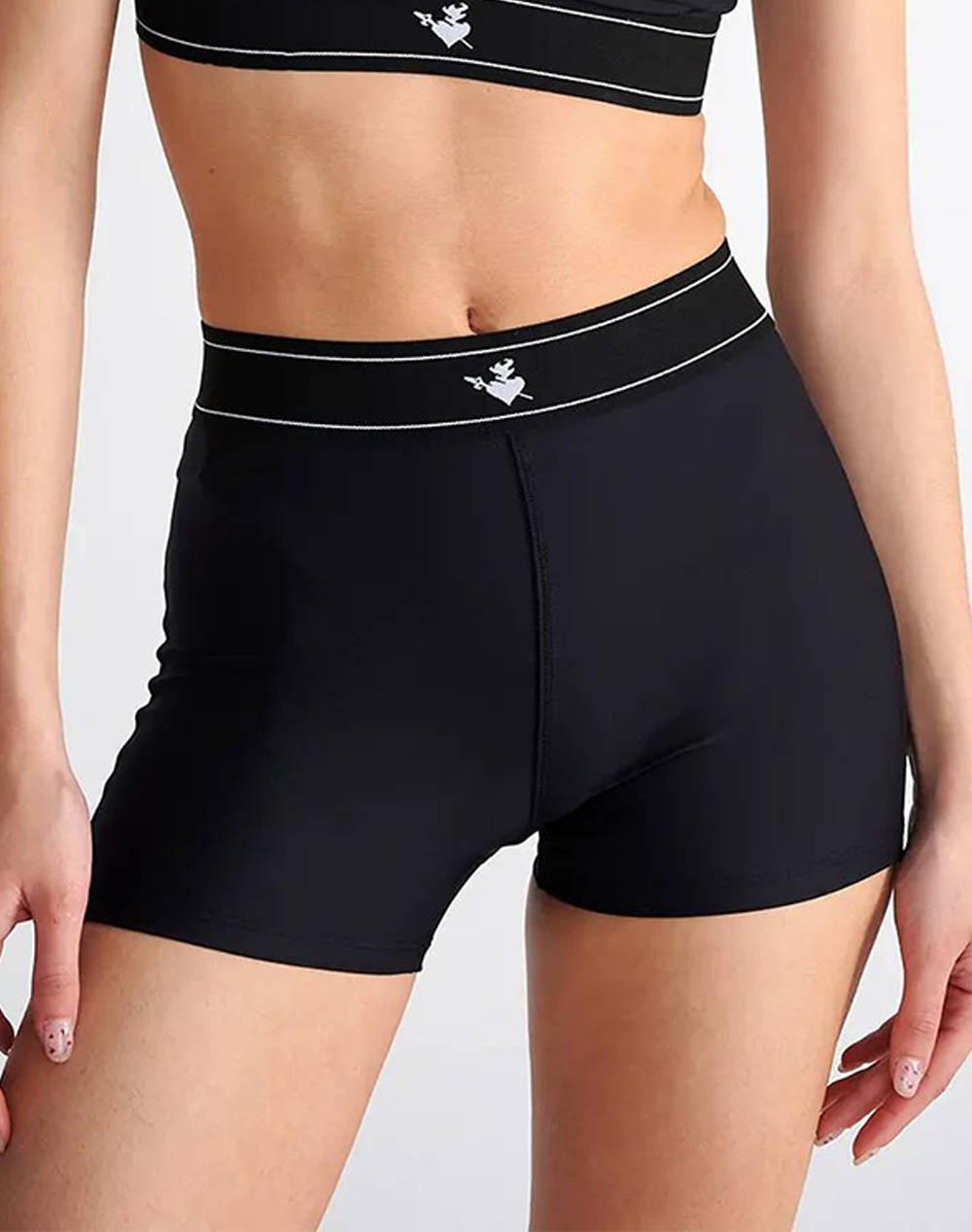 Sugarfree Shorts Women Sportswear Bottom Clothing Shorts/Bermuda Black Elastic,Synthetic 25840058 110 Female Shorts/Bermuda Black