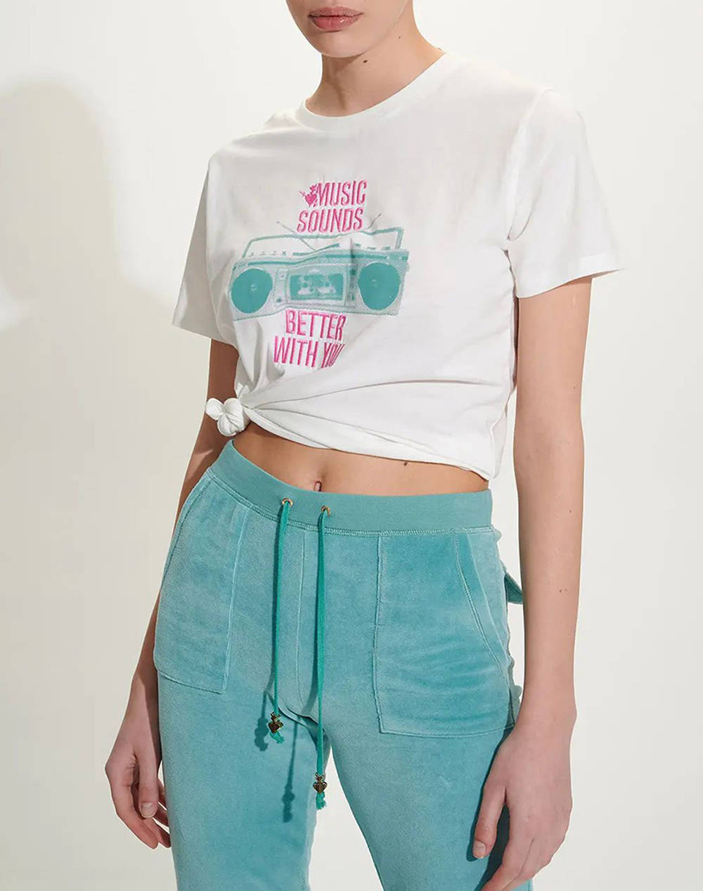 Sugarfree T Shirt Women Clothes Tops T Shirts Offwhite Cotton 25812042 102 Female T-Shirts
