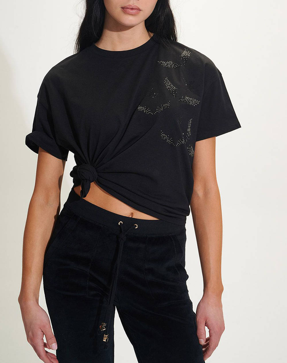 Sugarfree T Shirt Women Clothes Tops T Shirts Black Cotton 25812046 110 Female T-Shirts Black