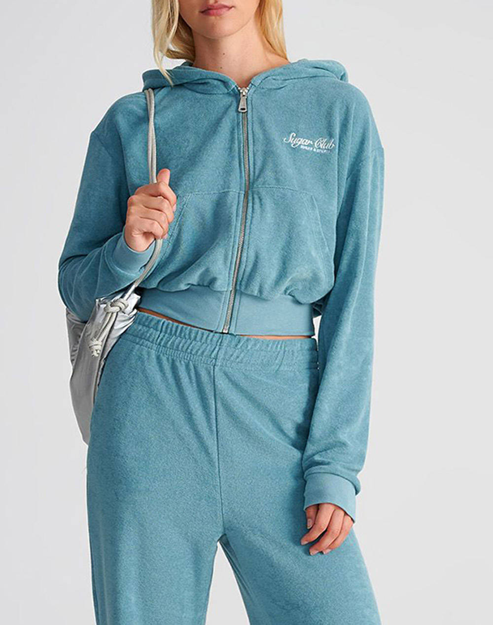 Sugarfree Jacket Women Clothes Tops Sweatshirts Petrol Cotton,Synthetic 25813156 417 Female Sweatshirts