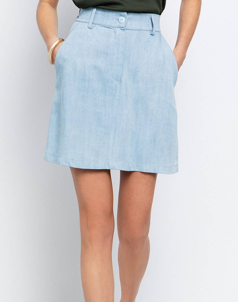 Toi&Moi Skirt Women Clothes Skirts Denimlightblue Synthetic 10 3903 125 1012 Female Skirts Blue