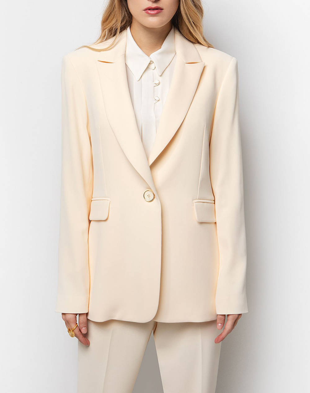 Toi&Moi Jacket Women Clothes Outerwear Blazers Ivory Synthetic 40 0794 125 239 Female Blazers