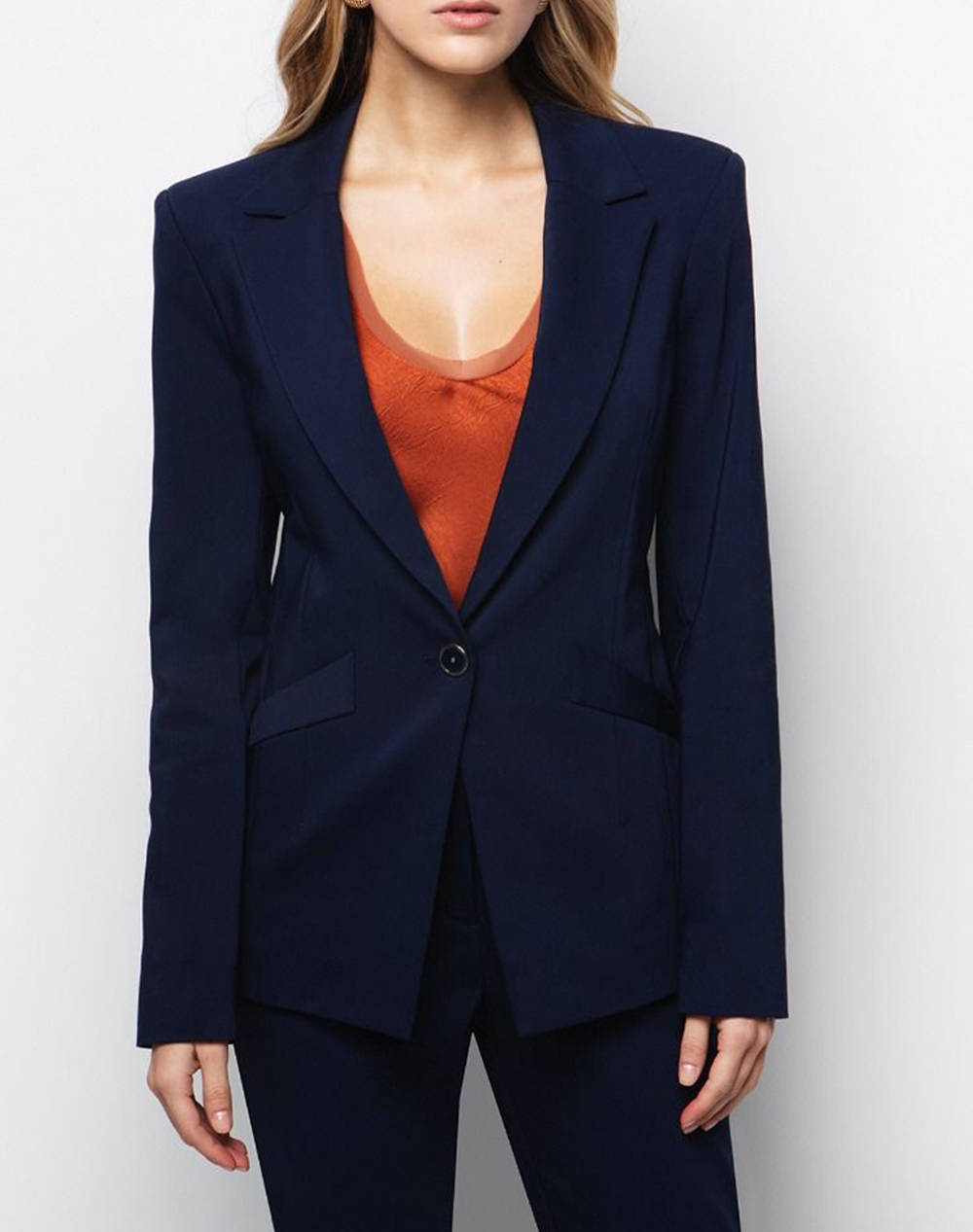 Toi&Moi Jacket Women Clothes Outerwear Blazers Navyblue Cotton,Elastic,Synthetic 40 0790 125 350 Female Blazers Blue