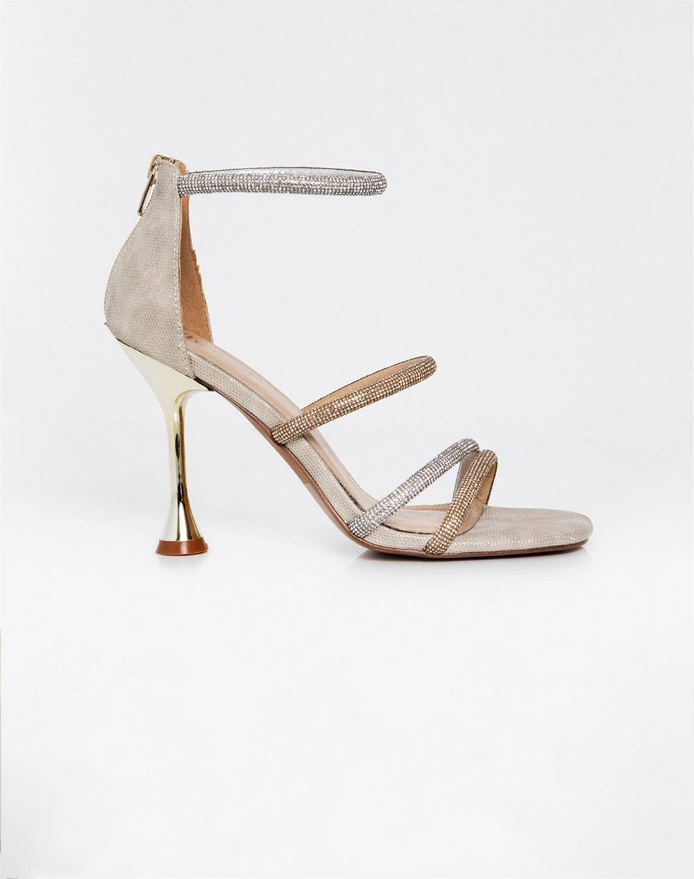Toi&Moi High Heel Sandal Women Footwear Sandals Rosegold Synthetic 93 0393 125 1022 Female Sandals Gold