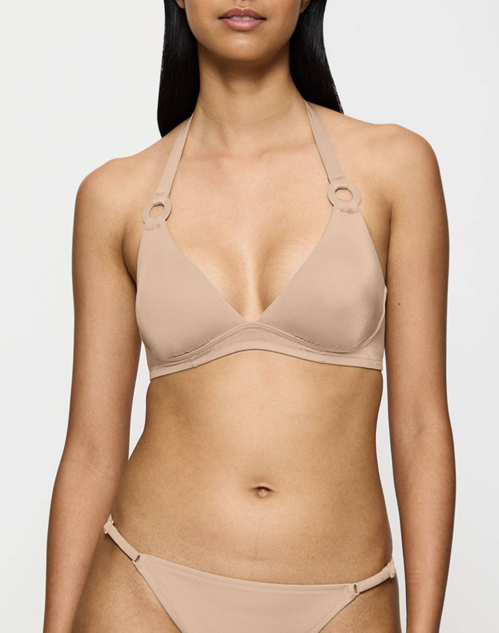Triumph Midnight Swim P Women Clothes Swimwear Bikini Top Biege Elastic,Synthetic 10222210 6313 Female Bikini Top Biege
