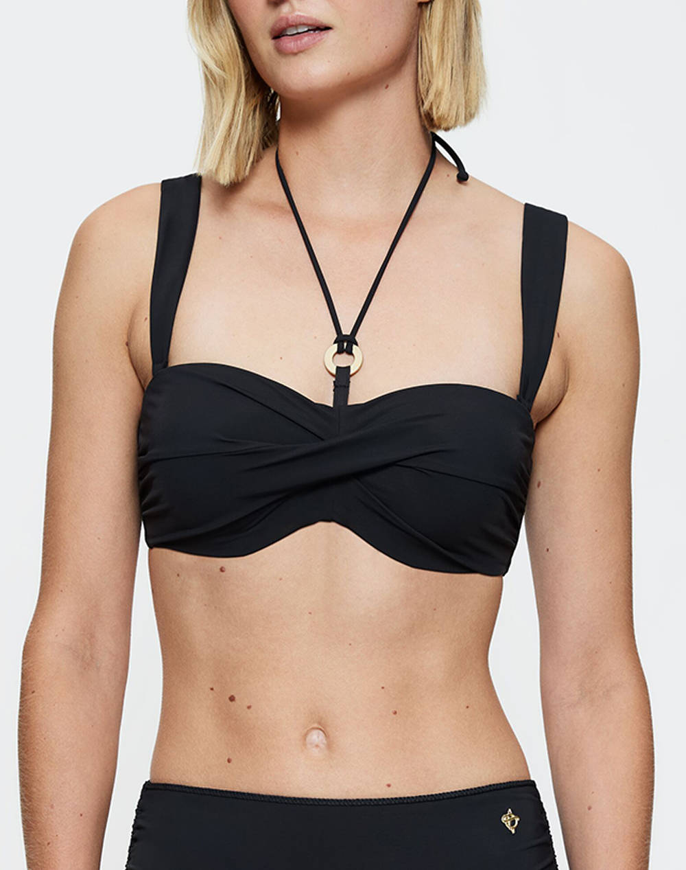 Triumph Summer Twist Dp Women Clothes Swimwear Bikini Top Black Elastic 10222253 0004 Female Bikini Top Black