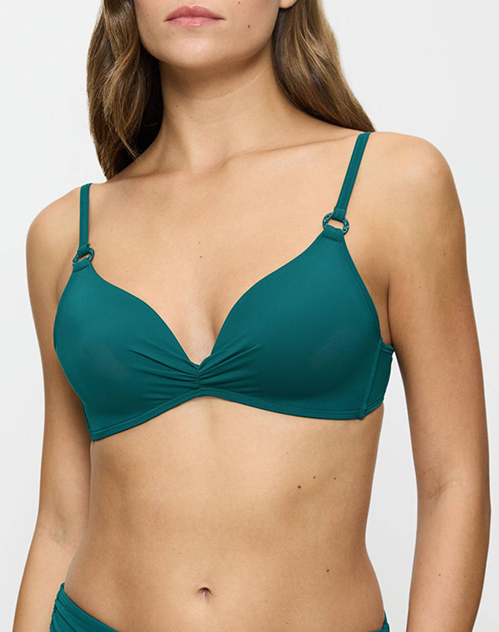 Triumph Summer Mix & Match P 01 Sd Women Clothes Swimwear Bikini Top Petrol Elastic,Synthetic 10222623 6723 Female Bikini Top